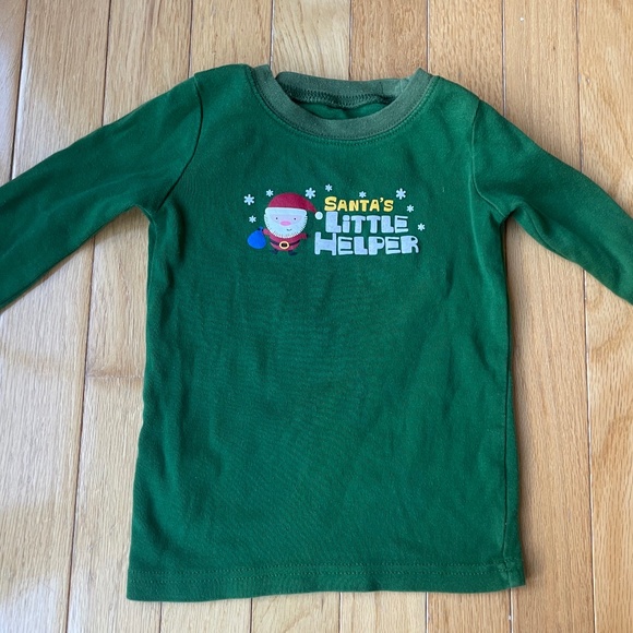 🎄 Santa’s Little Helper! 3T Old Navy Christmas Shirt — Adorable & Festive - Picture 1 of 4